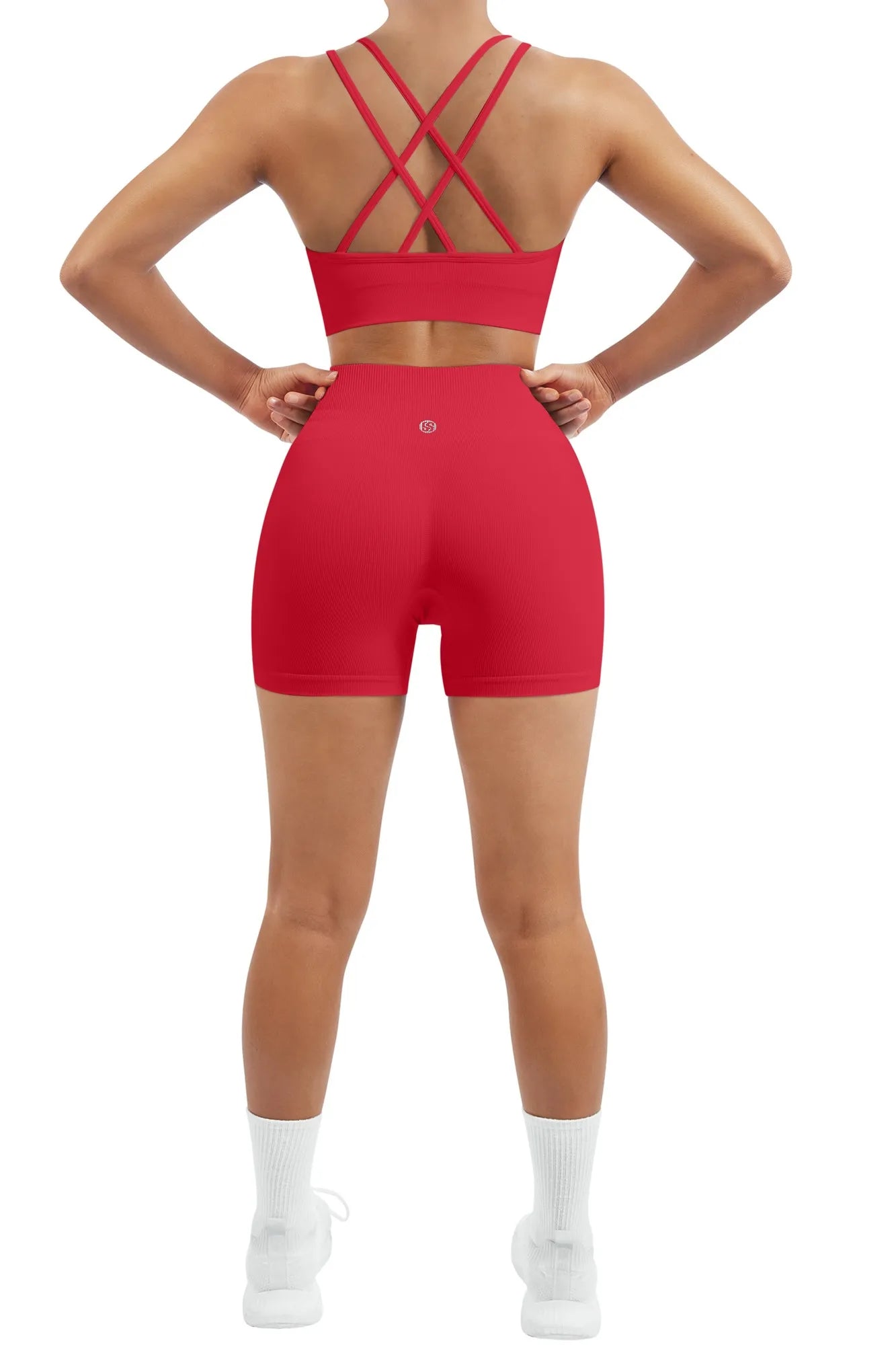 Double Strappy Sports Bra Workout Sets-SUUKSESS-SUUKSESS