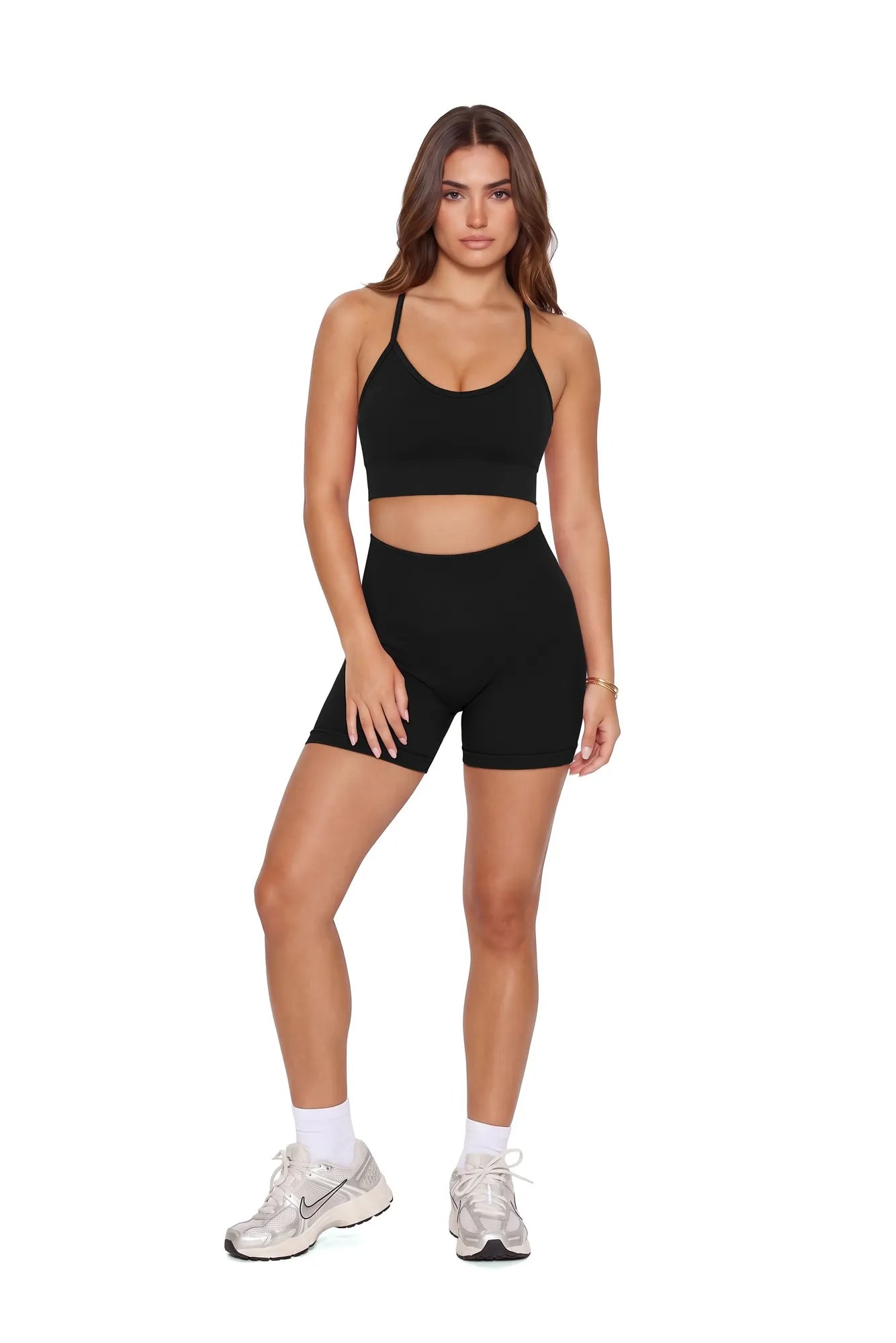 Racerback Sports Bras Workout Set-SUUKSESS-SUUKSESS