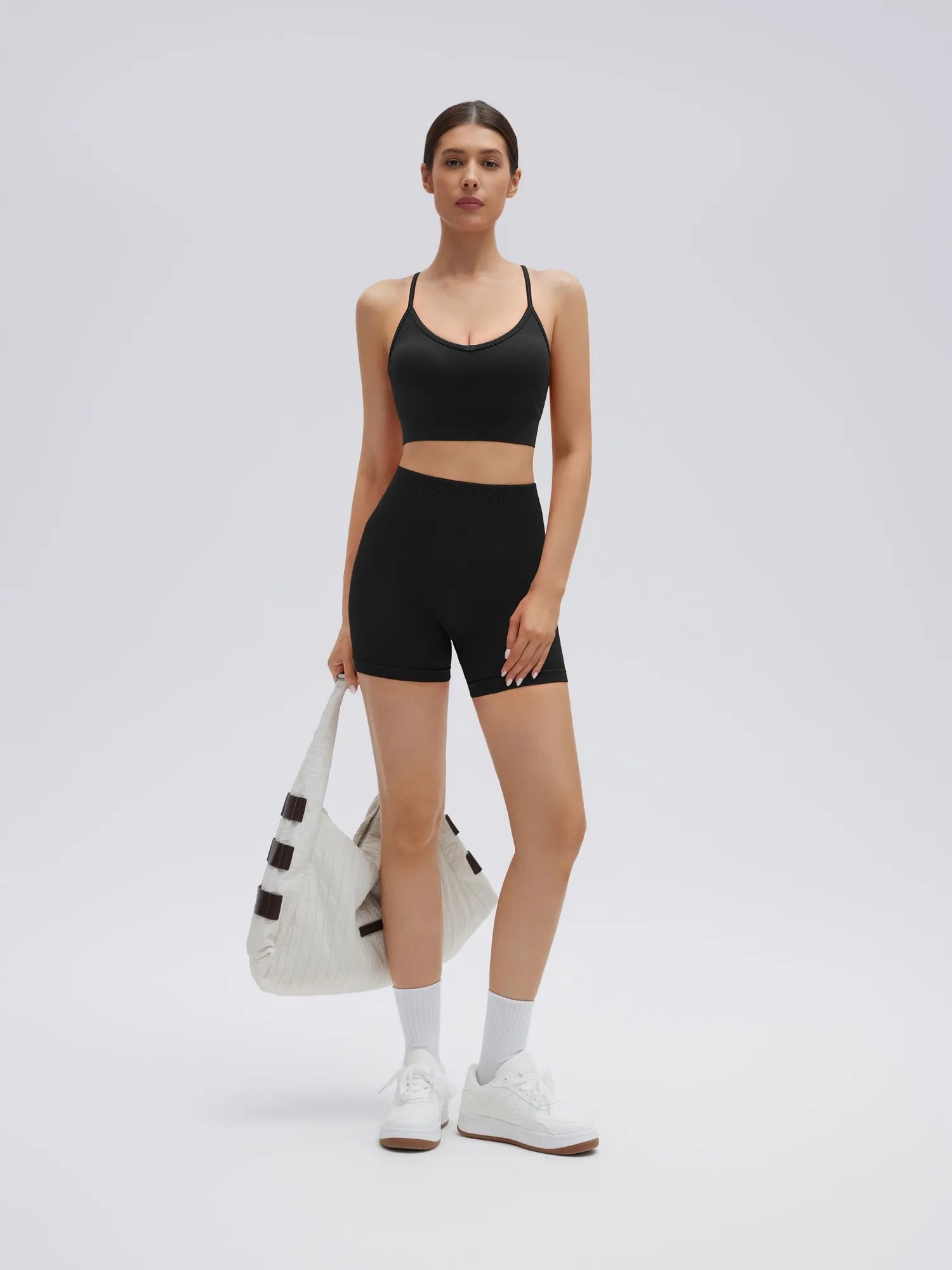 Racerback Sports Bras Workout Set-SUUKSESS-SUUKSESS