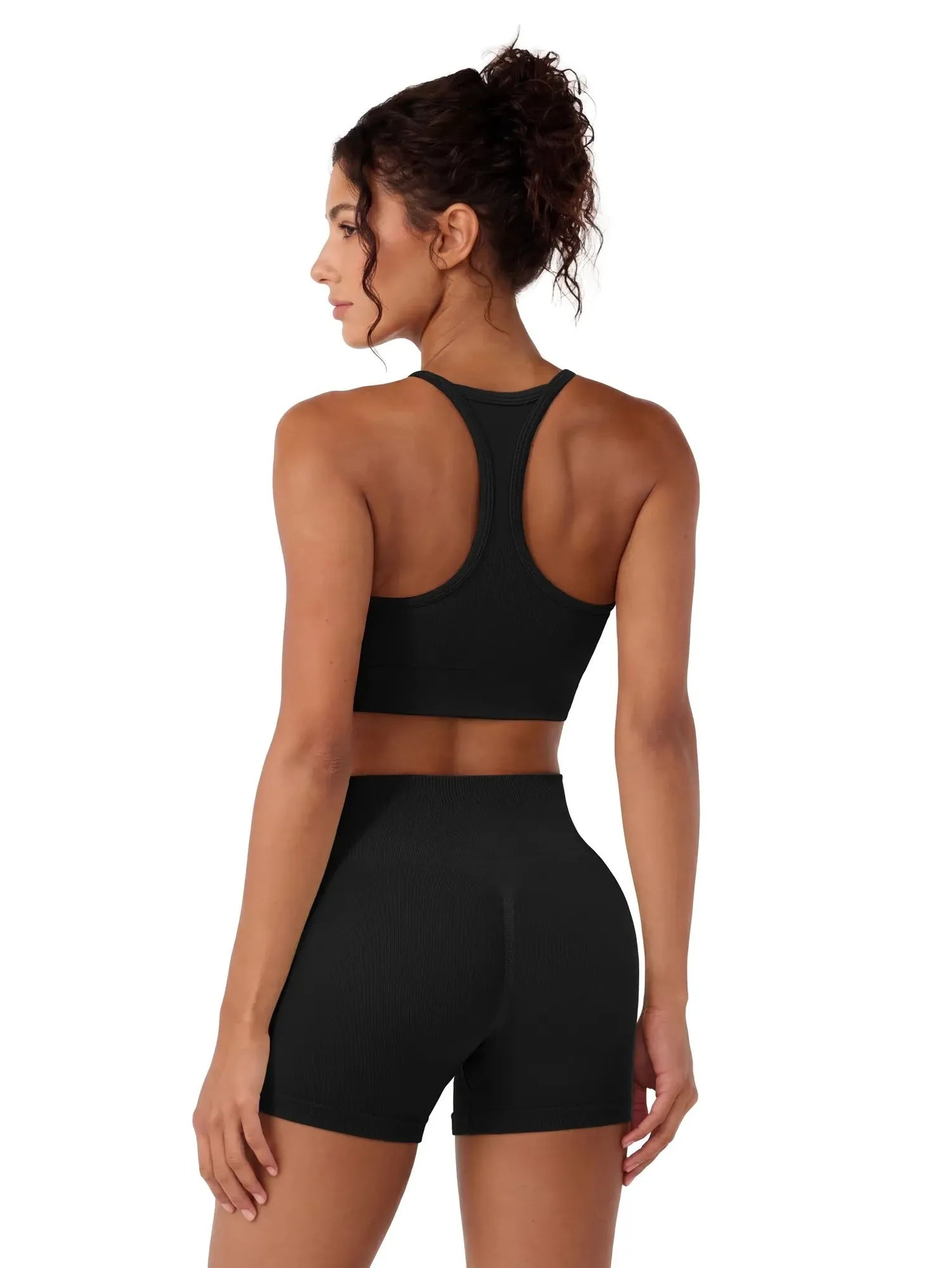 Racerback Sports Bras Workout Set-SUUKSESS-SUUKSESS