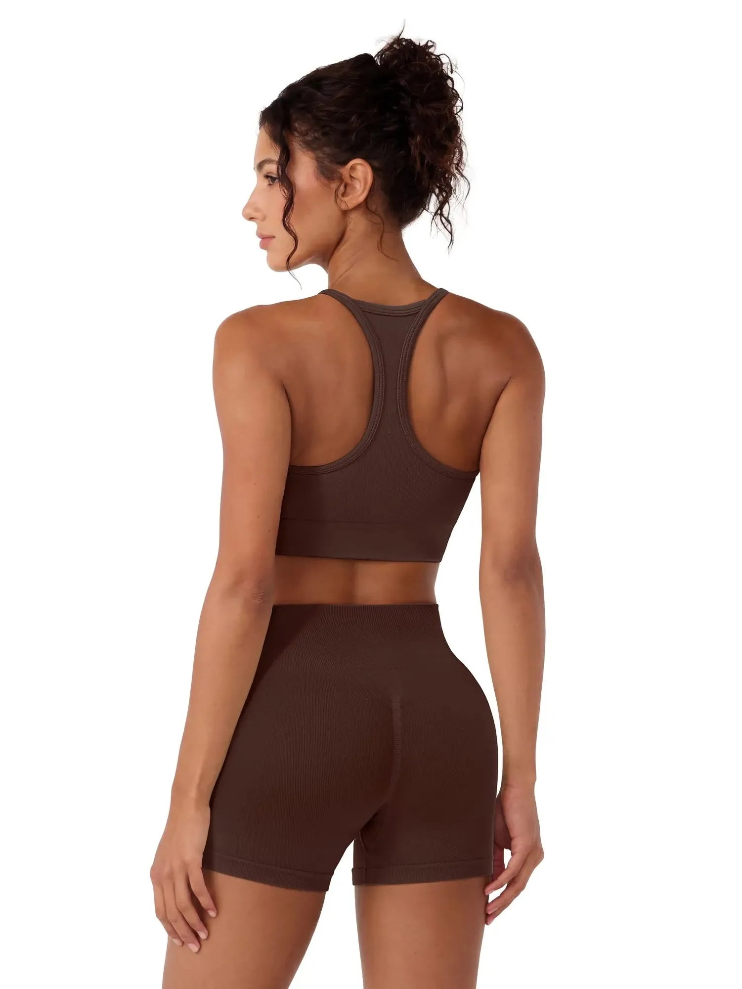 Racerback Sports Bras Workout Set-SUUKSESS-SUUKSESS