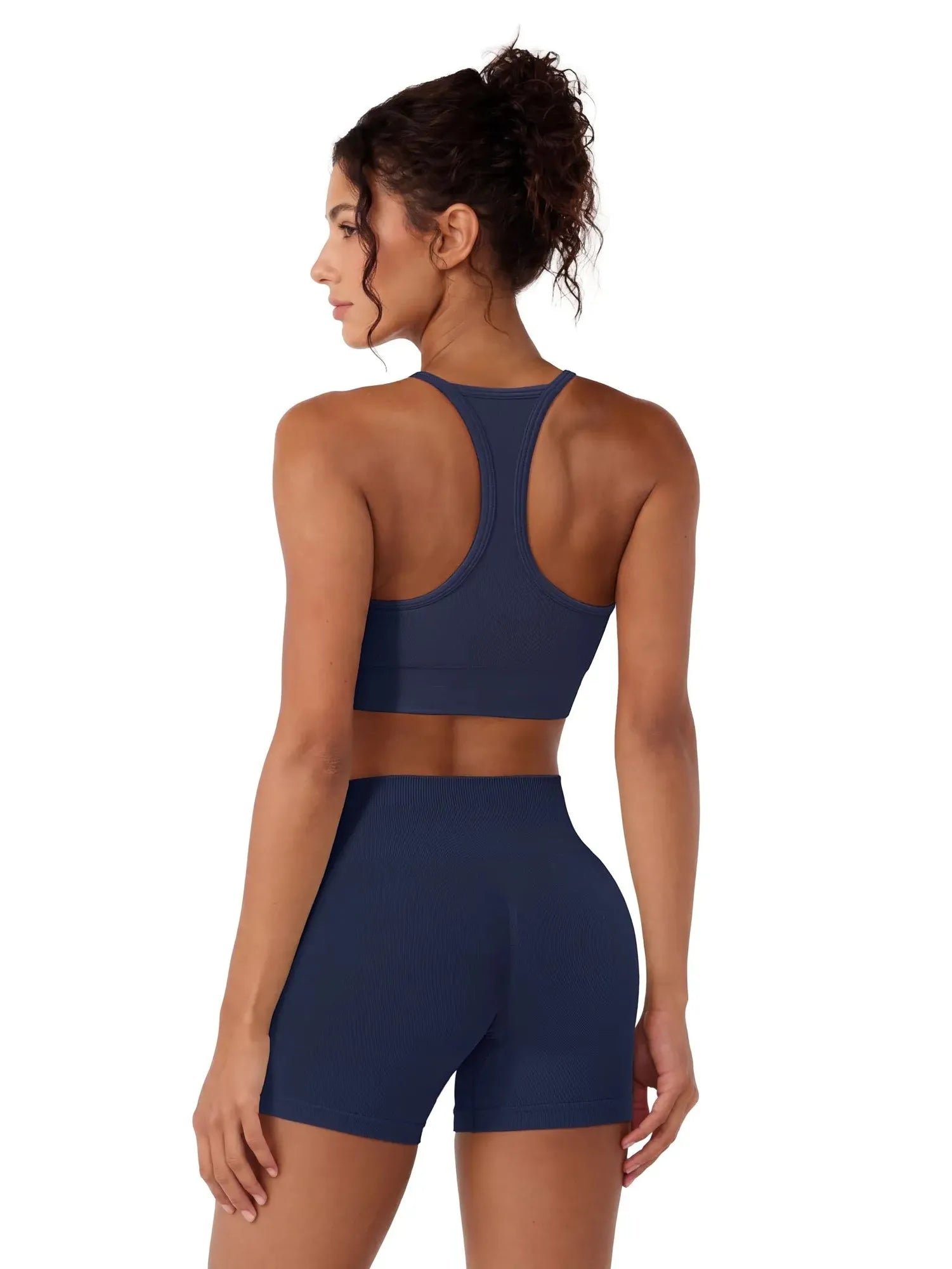 Racerback Sports Bras Workout Set-SUUKSESS-SUUKSESS