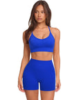 Racerback Sports Bras Workout Set-SUUKSESS-Blue-XS-SUUKSESS
