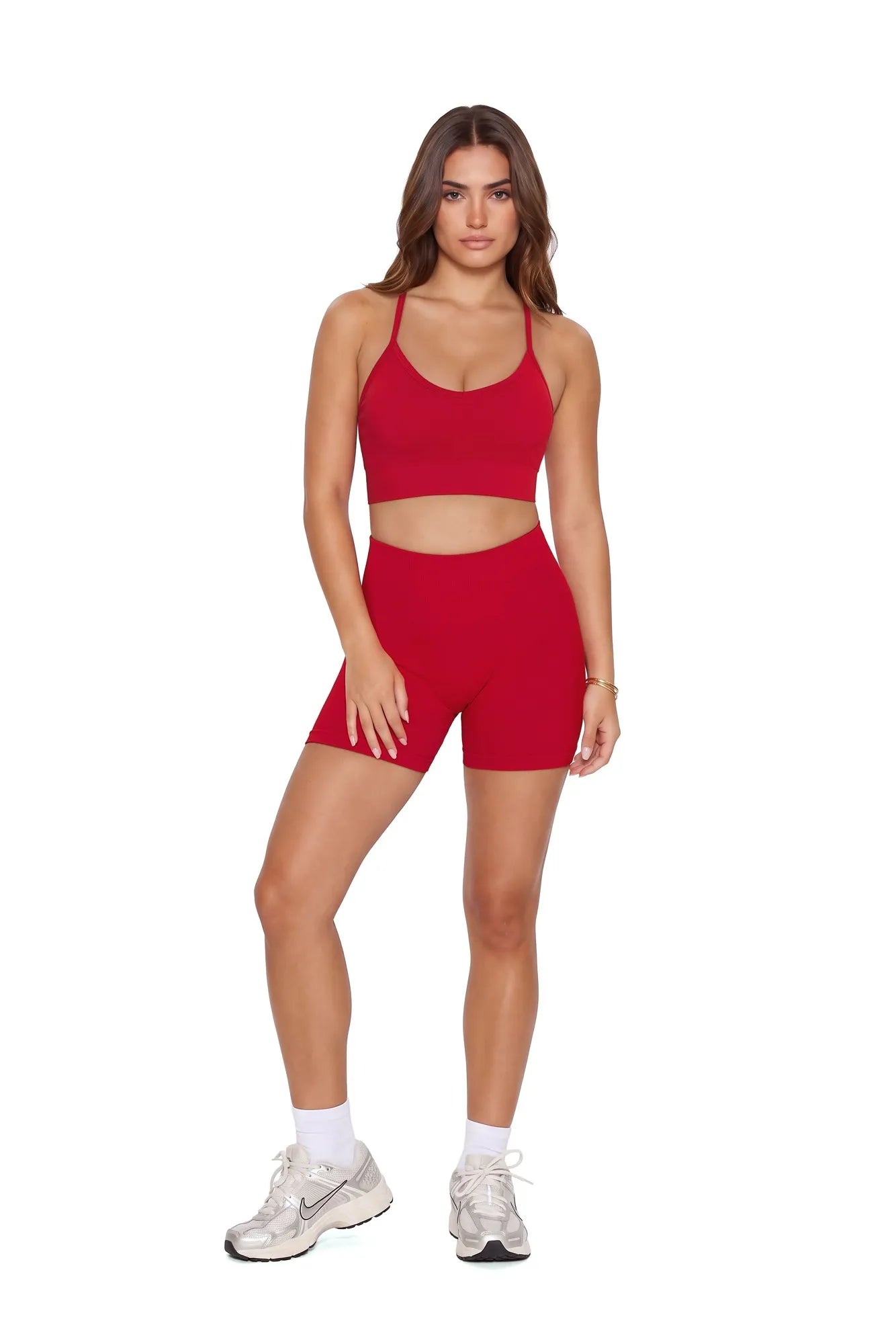 Racerback Sports Bras Workout Set-SUUKSESS-SUUKSESS