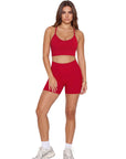 Racerback Sports Bras Workout Set-SUUKSESS-SUUKSESS
