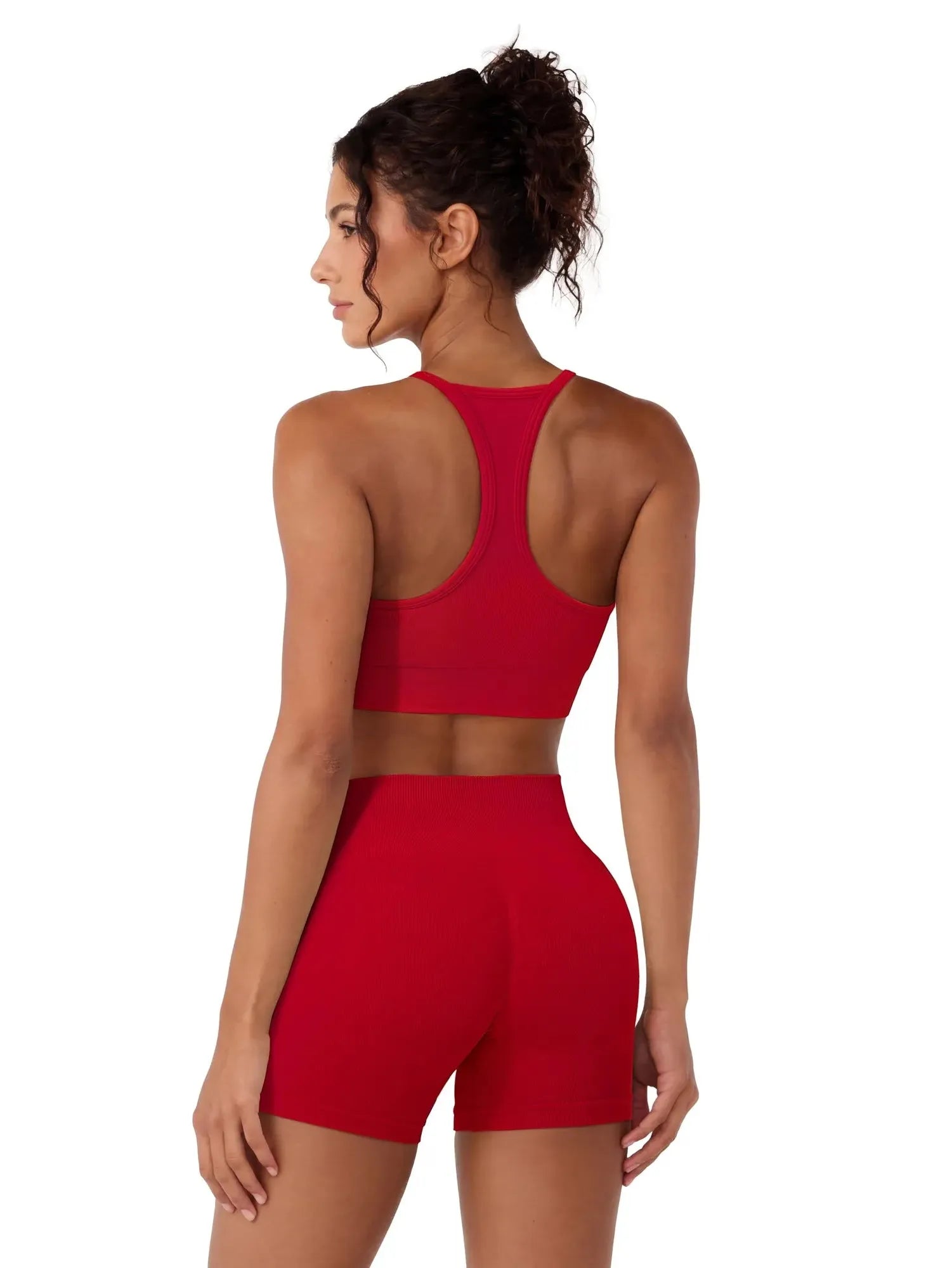 Racerback Sports Bras Workout Set-SUUKSESS-SUUKSESS