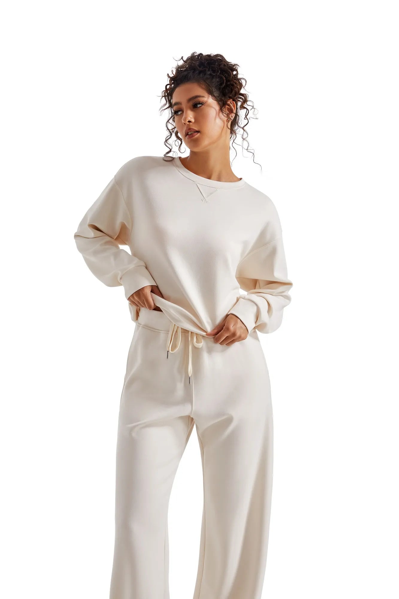 Modal Oversized Lounge Set-Clothing-SUUKSESS-XS-Beige-SUUKSESS