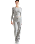 Buttery Soft Lounge Set - Long Sleeve-SUUKSESS-XS-Grey-SUUKSESS