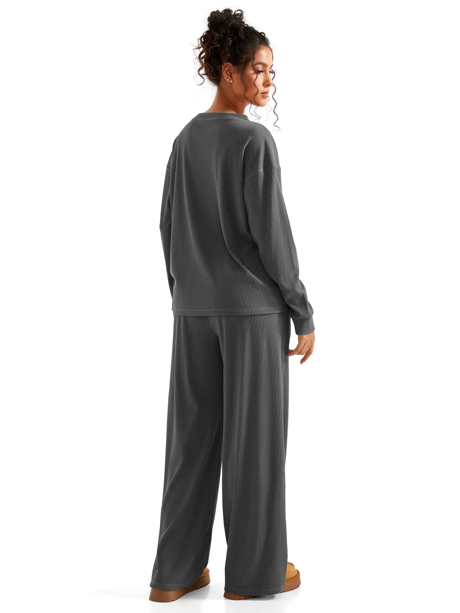 Ribbed Pajama Set-SUUKSESS-SUUKSESS