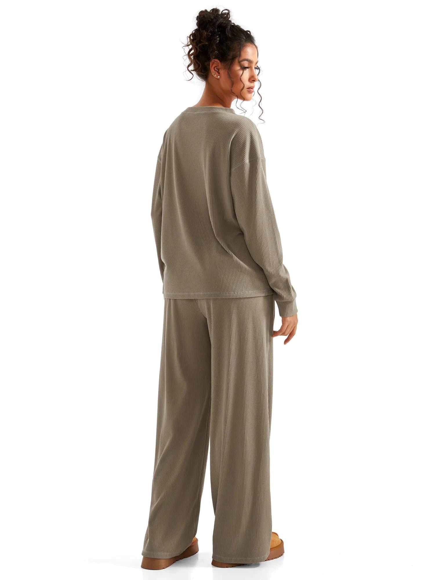 Ribbed Pajama Set-SUUKSESS-SUUKSESS