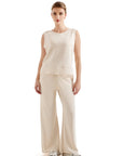 Modal Sleeveless Lounge Set-Set-SUUKSESS-Beige-XS-SUUKSESS