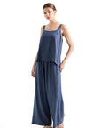 Sleeveless Tank Top Lounge Set-SUUKSESS-Blue-XS-SUUKSESS