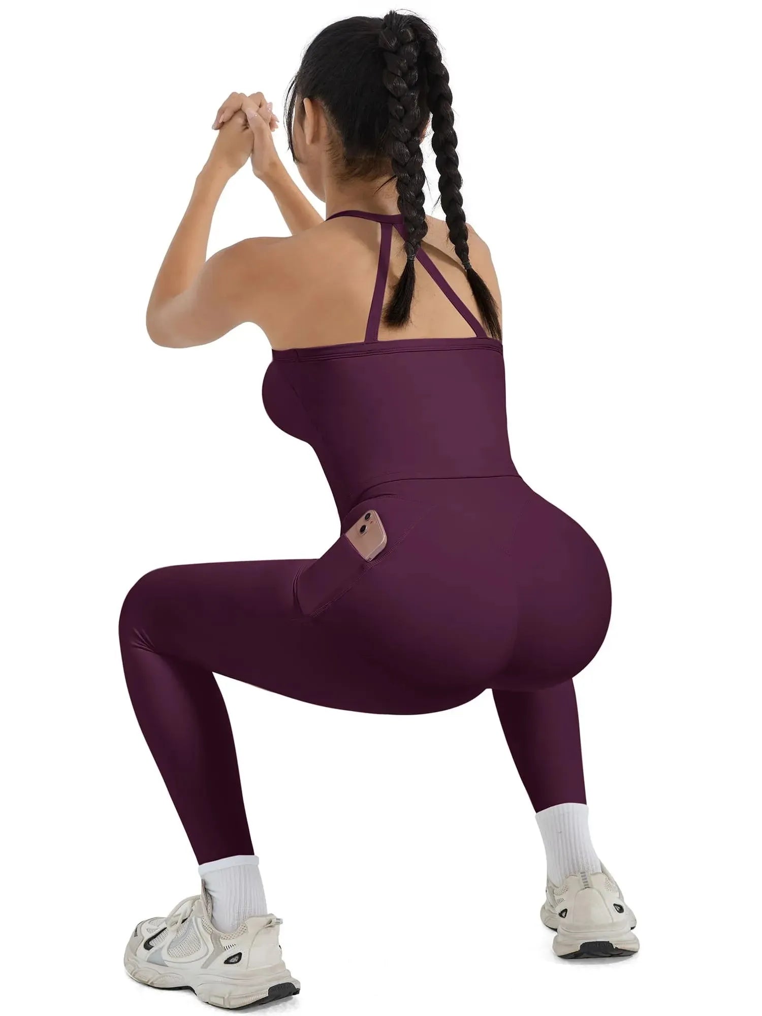 Halter Tank Top Leggings Workout Set-Activewear-SUUKSESS-SUUKSESS