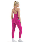 SUUKSESS Women 2 Piece Workout Sets Booty Leggings with Pockets Padded Tank Tops-SUUKSESS-SUUKSESS