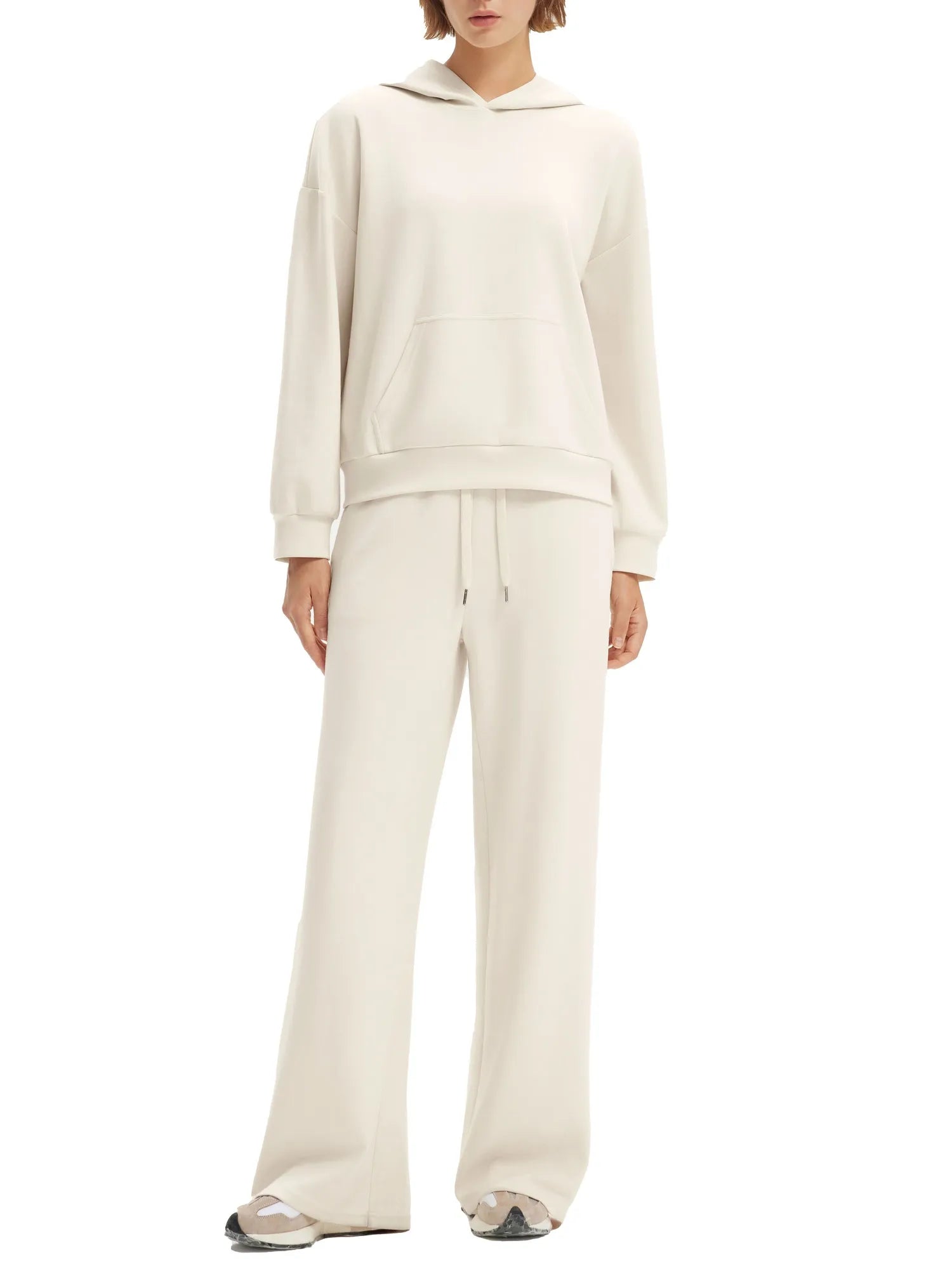 SUUKSESS Women 2 Piece Sets 2025 Oversized Hoodie Sweatshirt Wide Leg Sweatpants-SUUKSESS-Beige-XS-SUUKSESS