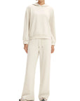 SUUKSESS Women 2 Piece Sets 2025 Oversized Hoodie Sweatshirt Wide Leg Sweatpants-SUUKSESS-Beige-XS-SUUKSESS
