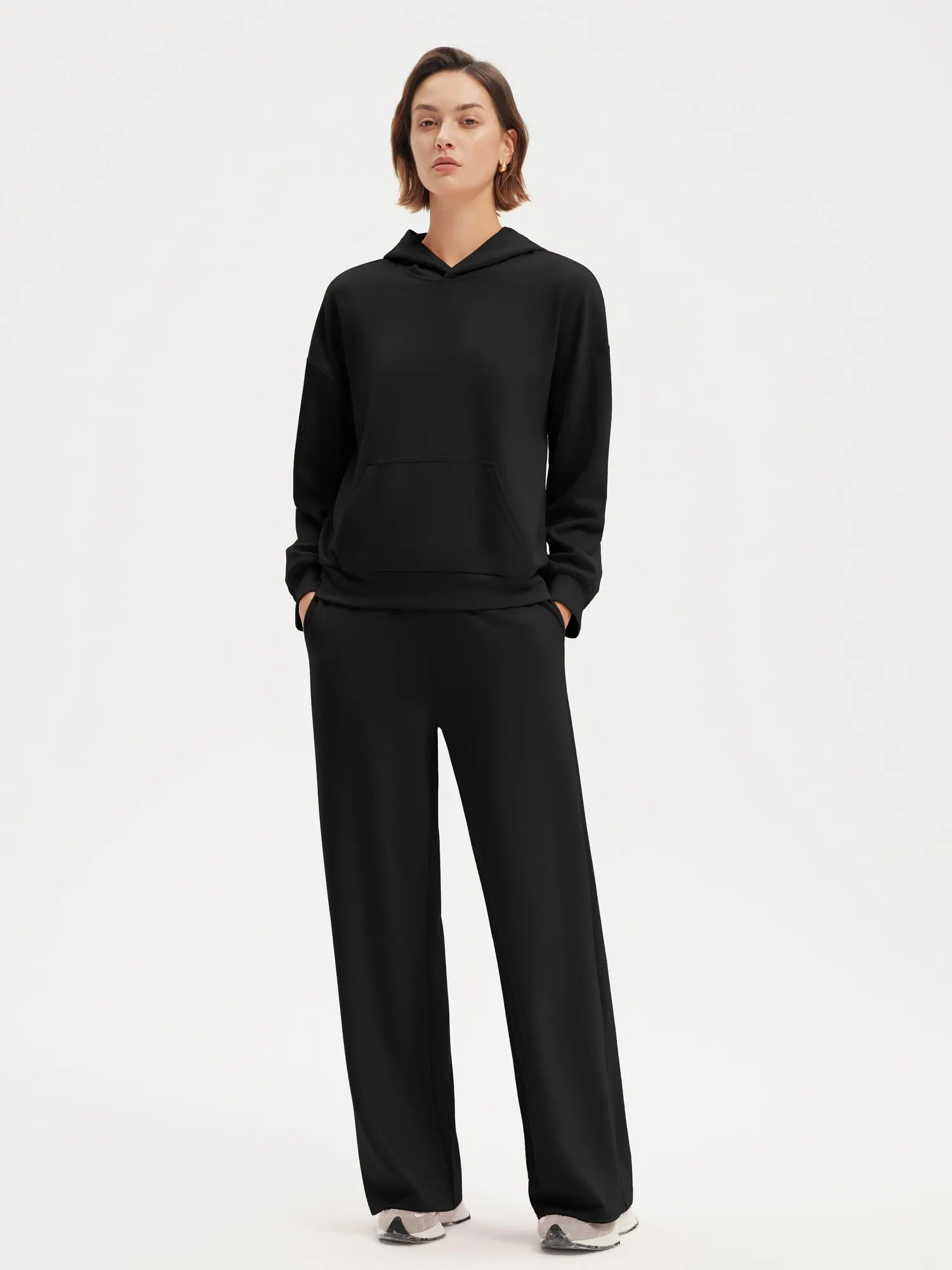 SUUKSESS Women 2 Piece Sets 2025 Oversized Hoodie Sweatshirt Wide Leg Sweatpants-SUUKSESS-SUUKSESS