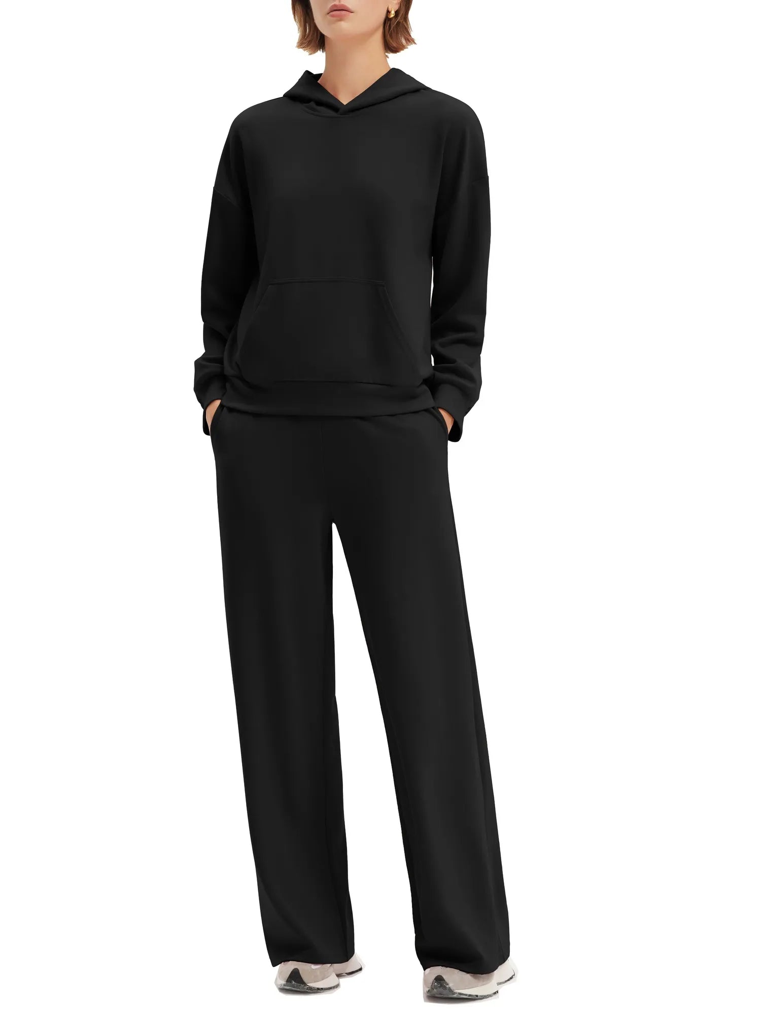 SUUKSESS Women 2 Piece Sets 2025 Oversized Hoodie Sweatshirt Wide Leg Sweatpants-SUUKSESS-SUUKSESS