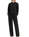 SUUKSESS Women 2 Piece Sets 2025 Oversized Hoodie Sweatshirt Wide Leg Sweatpants-SUUKSESS-SUUKSESS