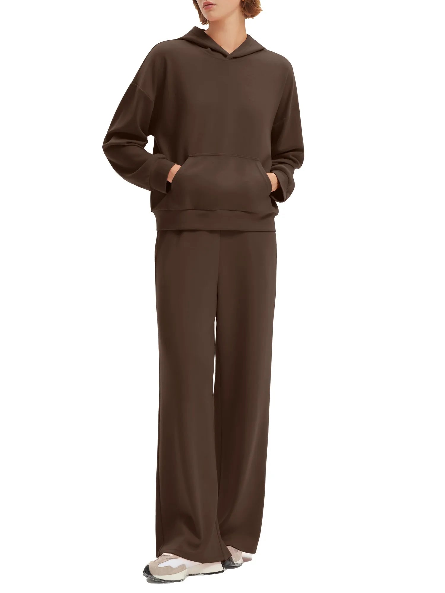 SUUKSESS Women 2 Piece Sets 2025 Oversized Hoodie Sweatshirt Wide Leg Sweatpants-SUUKSESS-Brown-XS-SUUKSESS