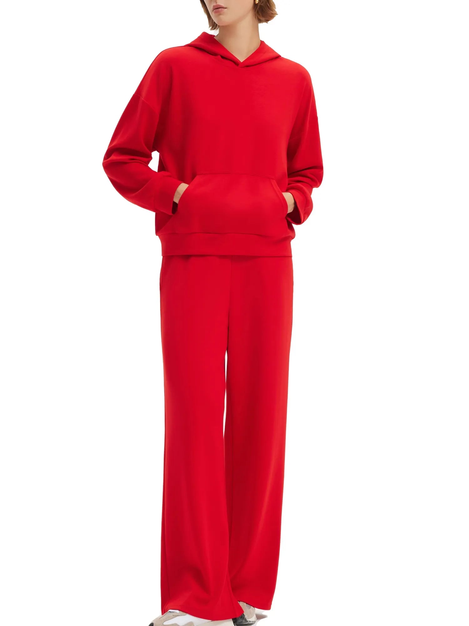 SUUKSESS Women 2 Piece Sets 2025 Oversized Hoodie Sweatshirt Wide Leg Sweatpants-SUUKSESS-Red-XS-SUUKSESS