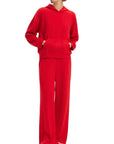 SUUKSESS Women 2 Piece Sets 2025 Oversized Hoodie Sweatshirt Wide Leg Sweatpants-SUUKSESS-Red-XS-SUUKSESS