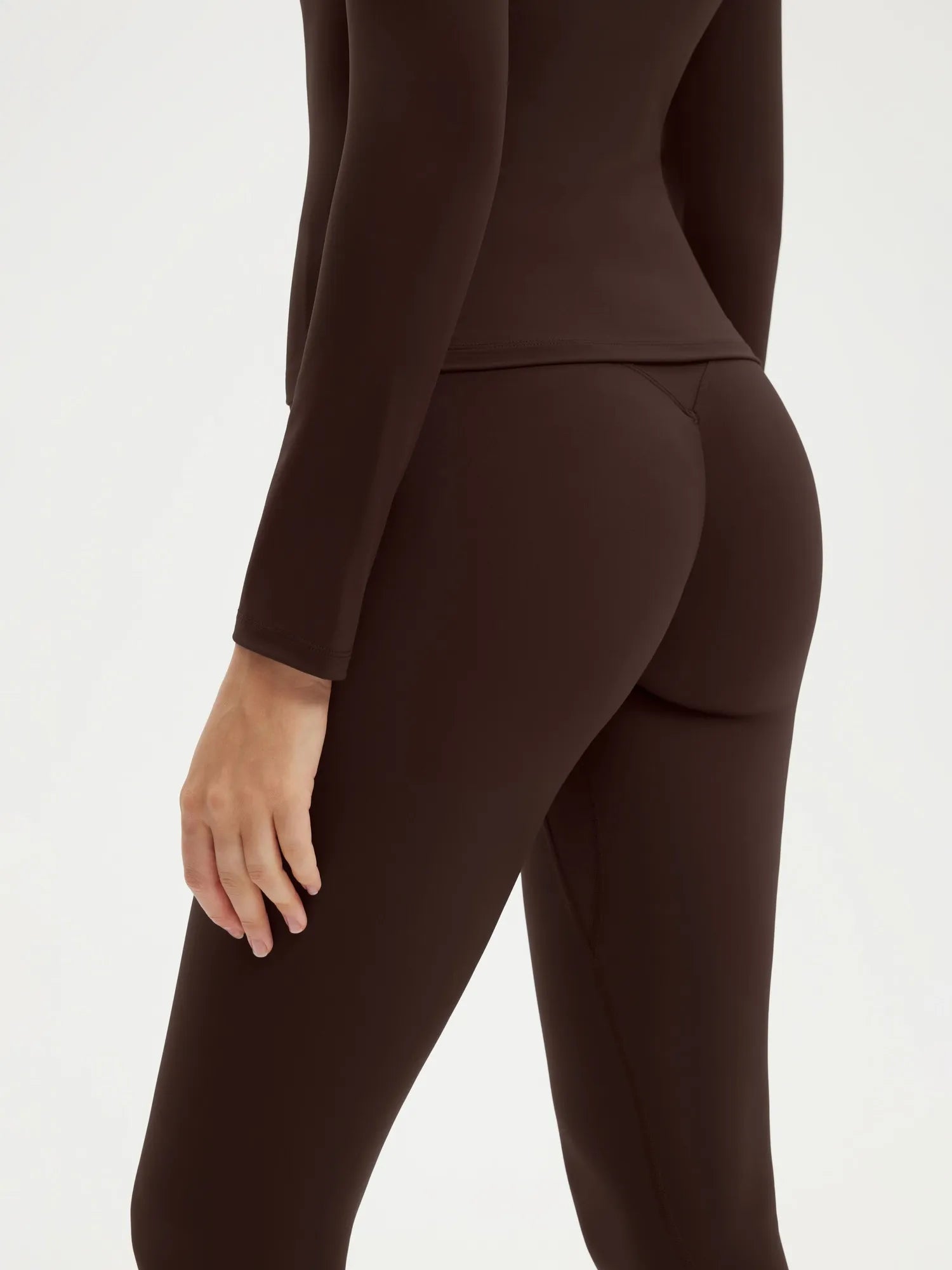SUUKSESS Women 2 Piece Workout Set Tummy Control Legging Long Sleeve Workout Top-SUUKSESS-SUUKSESS