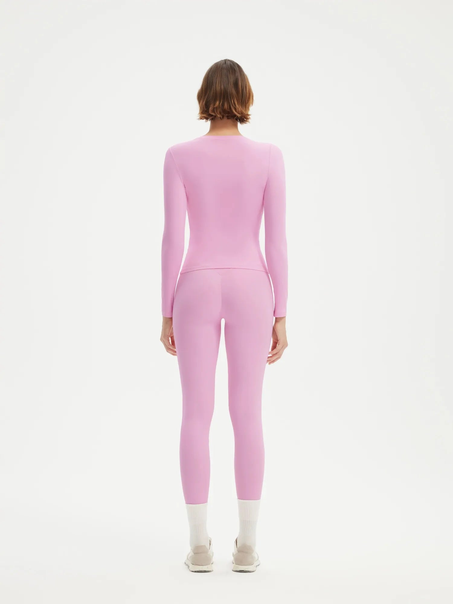 SUUKSESS Women 2 Piece Workout Set Tummy Control Legging Long Sleeve Workout Top-SUUKSESS-SUUKSESS