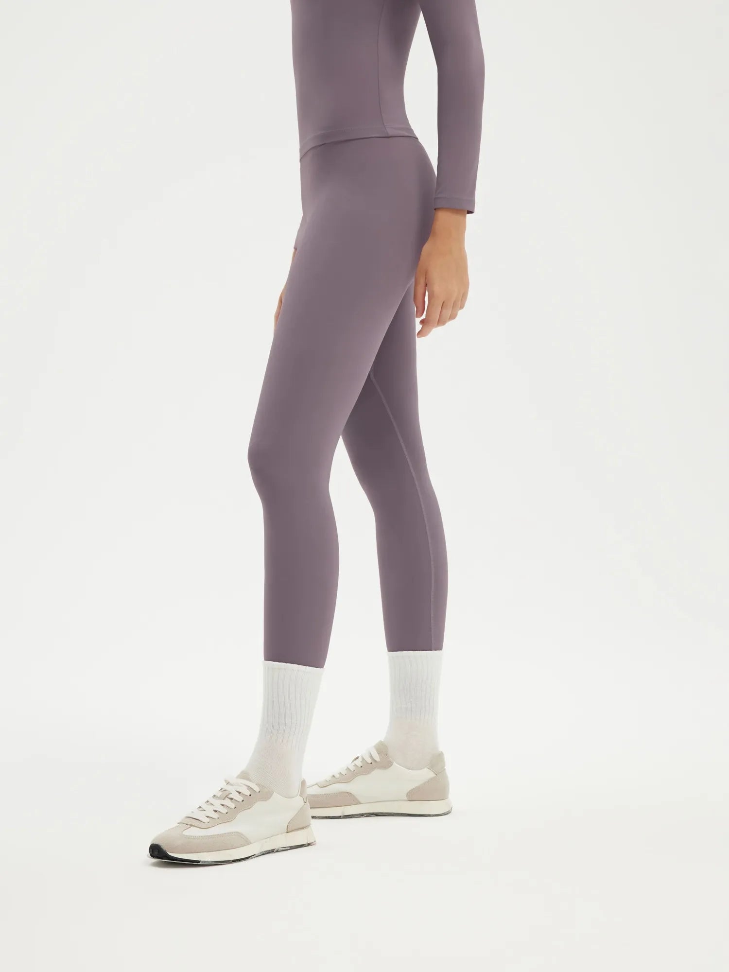 SUUKSESS Women 2 Piece Workout Set Tummy Control Legging Long Sleeve Workout Top-SUUKSESS-SUUKSESS
