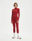 SUUKSESS Women 2 pieces Workout Sets BBL Full Zip Up Jacket High Waist Gym Leggings-SUUKSESS-Red-XS-SUUKSESS