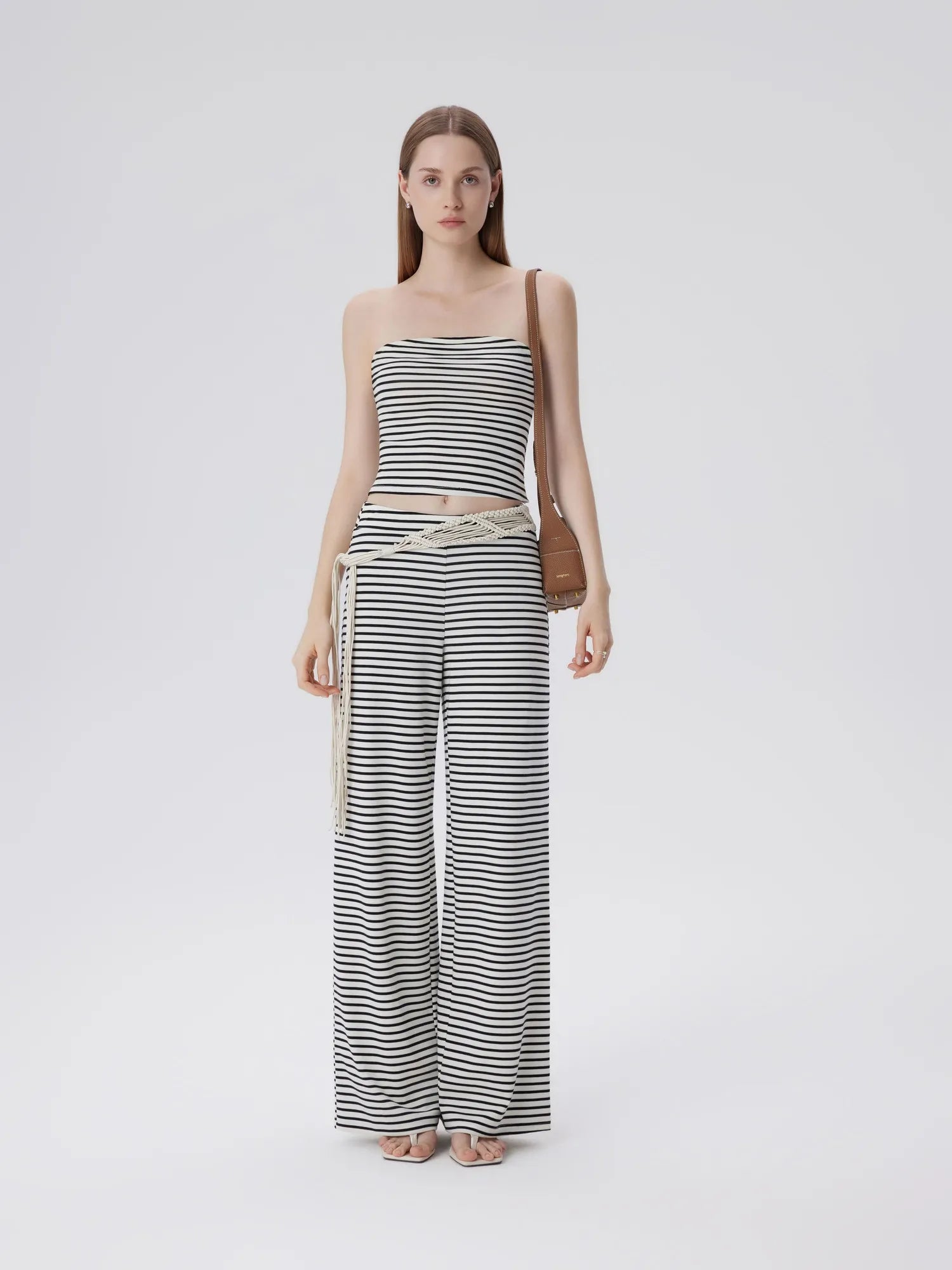 Tube Wide Leg Pants 2 Piece Lounge Set-SUUKSESS-SUUKSESS