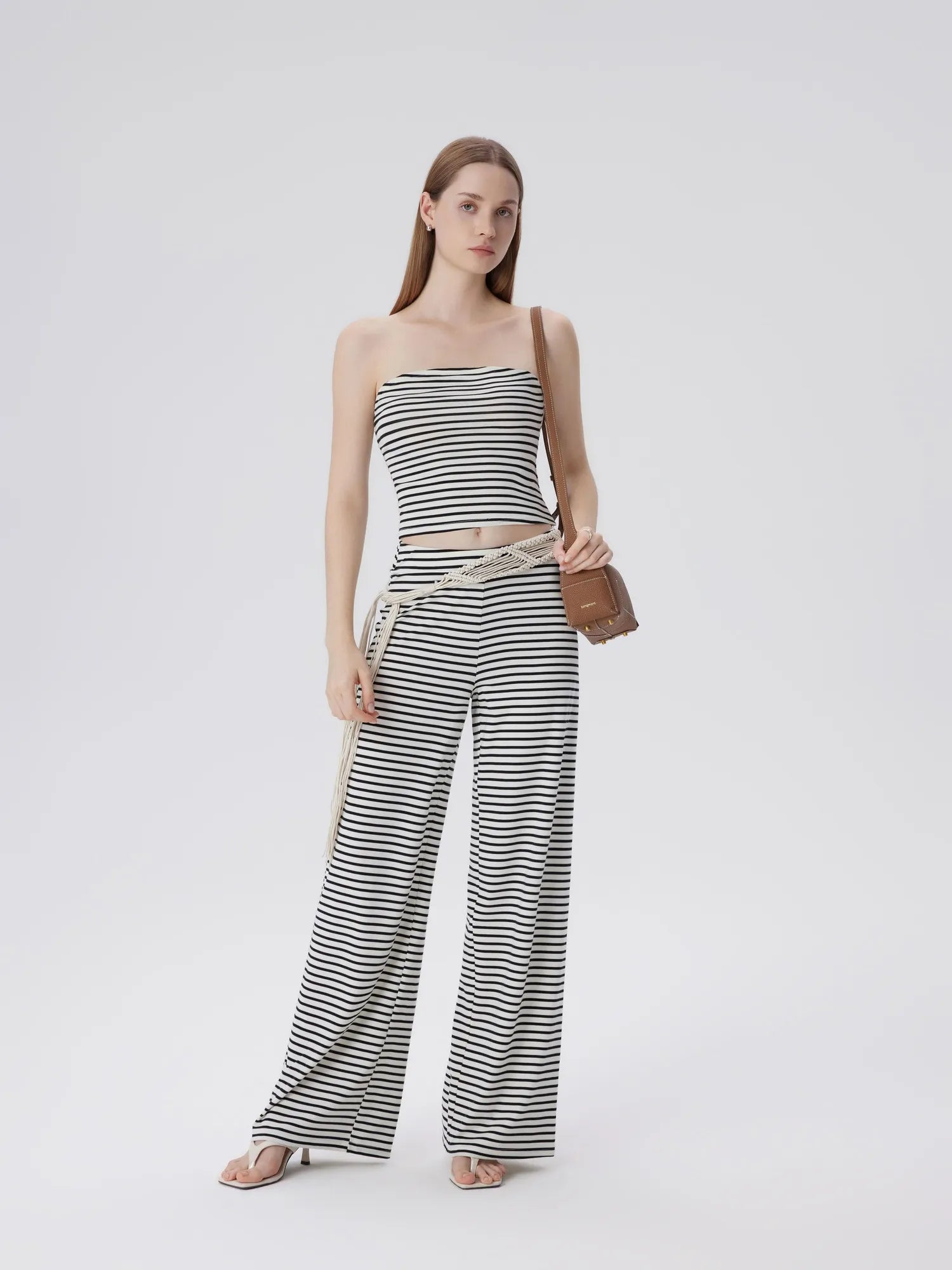 Tube Wide Leg Pants 2 Piece Lounge Set-SUUKSESS-SUUKSESS