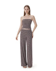 Tube Wide Leg Pants 2 Piece Lounge Set-SUUKSESS-SUUKSESS