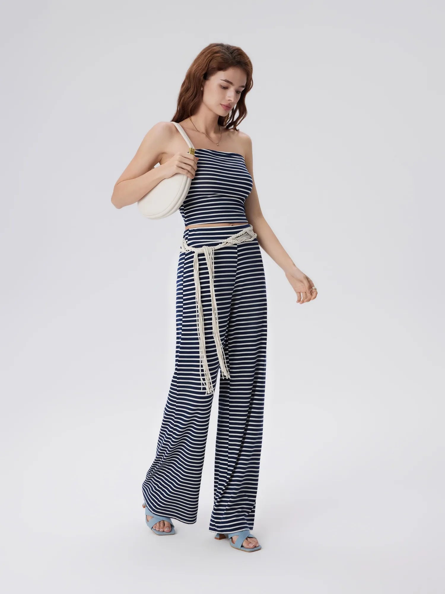 Tube Wide Leg Pants 2 Piece Lounge Set-SUUKSESS-SUUKSESS