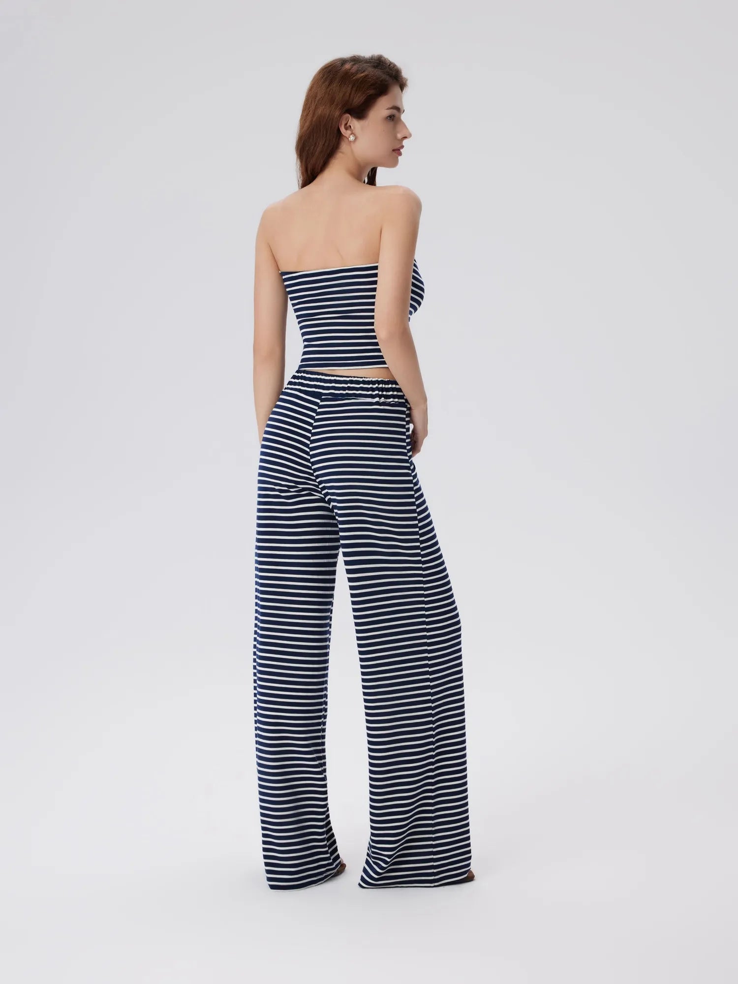 Tube Wide Leg Pants 2 Piece Lounge Set-SUUKSESS-SUUKSESS