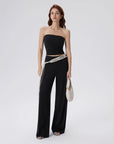 Tube Wide Leg Pants 2 Piece Lounge Set-SUUKSESS-Black-XS-SUUKSESS