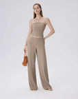 Tube Wide Leg Pants 2 Piece Lounge Set-SUUKSESS-SUUKSESS