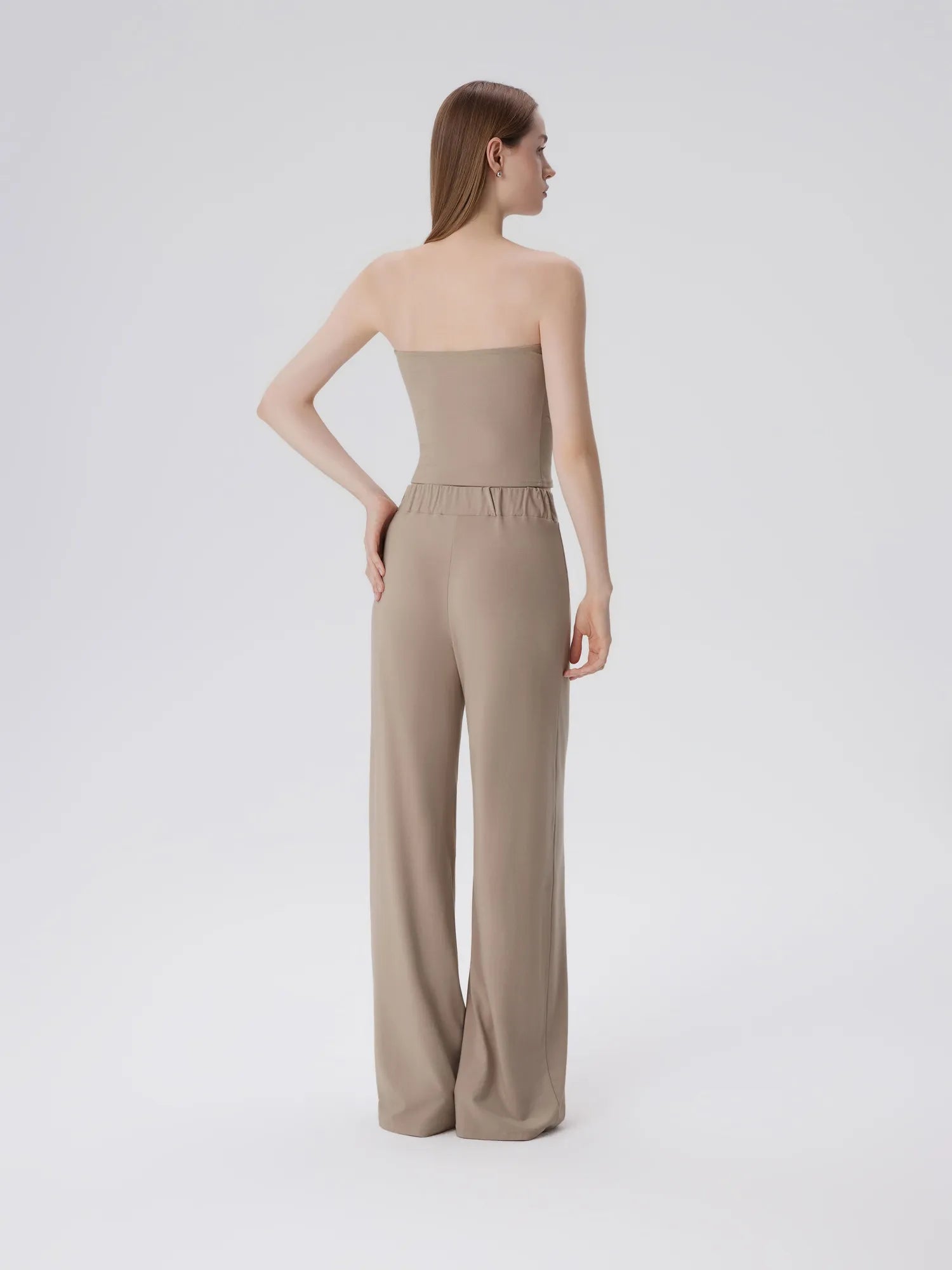 Tube Wide Leg Pants 2 Piece Lounge Set-SUUKSESS-SUUKSESS