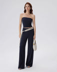 Tube Wide Leg Pants 2 Piece Lounge Set-SUUKSESS-Navy-XS-SUUKSESS