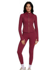 Golden Full Zip Up Jackets Workout Set