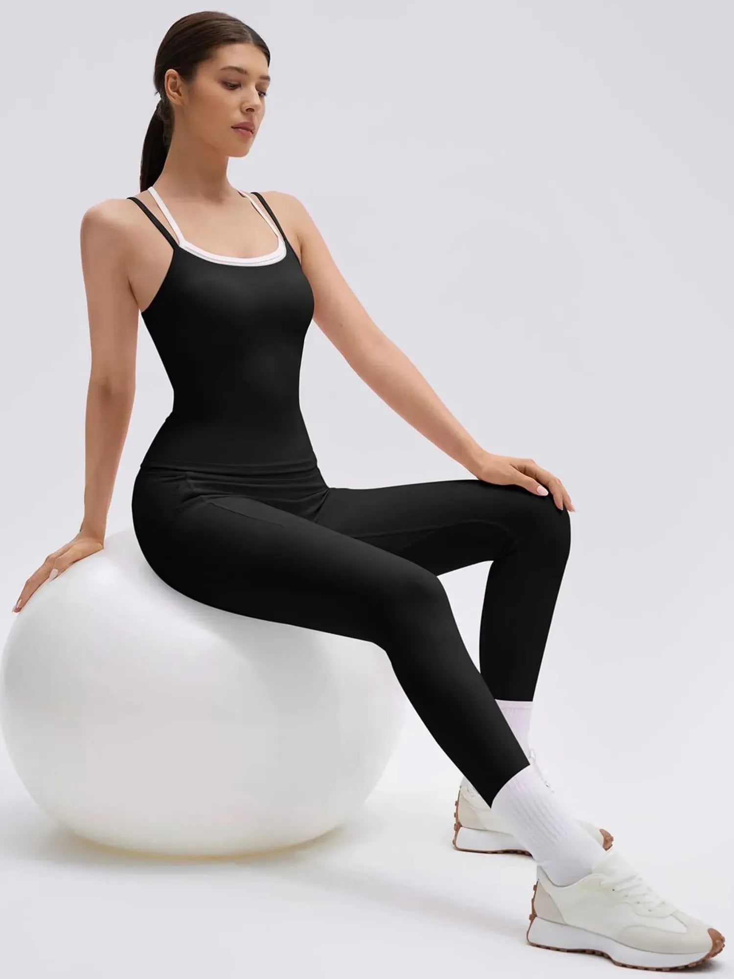 Double Layer Padded Top Leggings Workout Sets-SUUKSESS-SUUKSESS