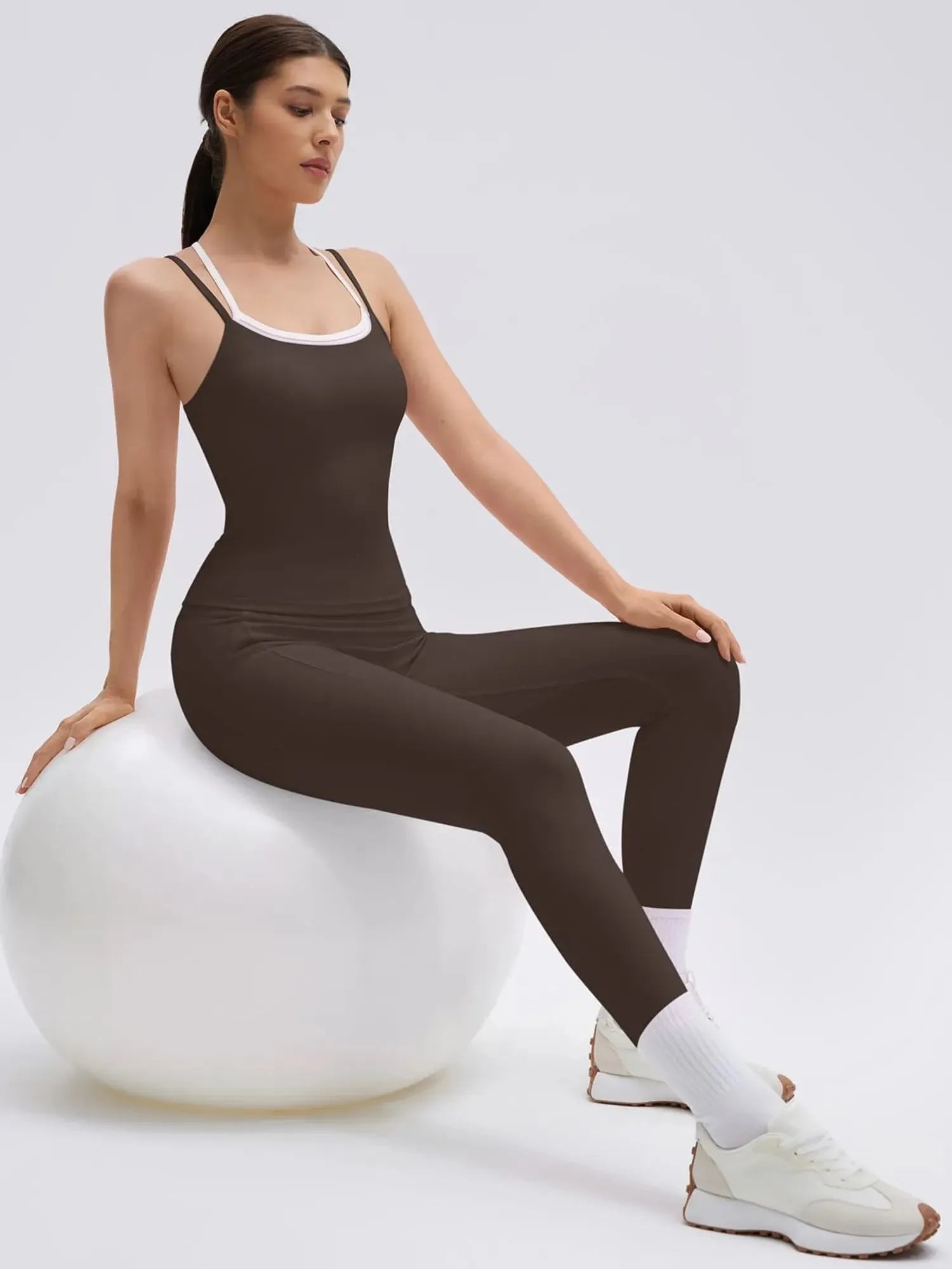 Double Layer Padded Top Leggings Workout Sets-SUUKSESS-SUUKSESS