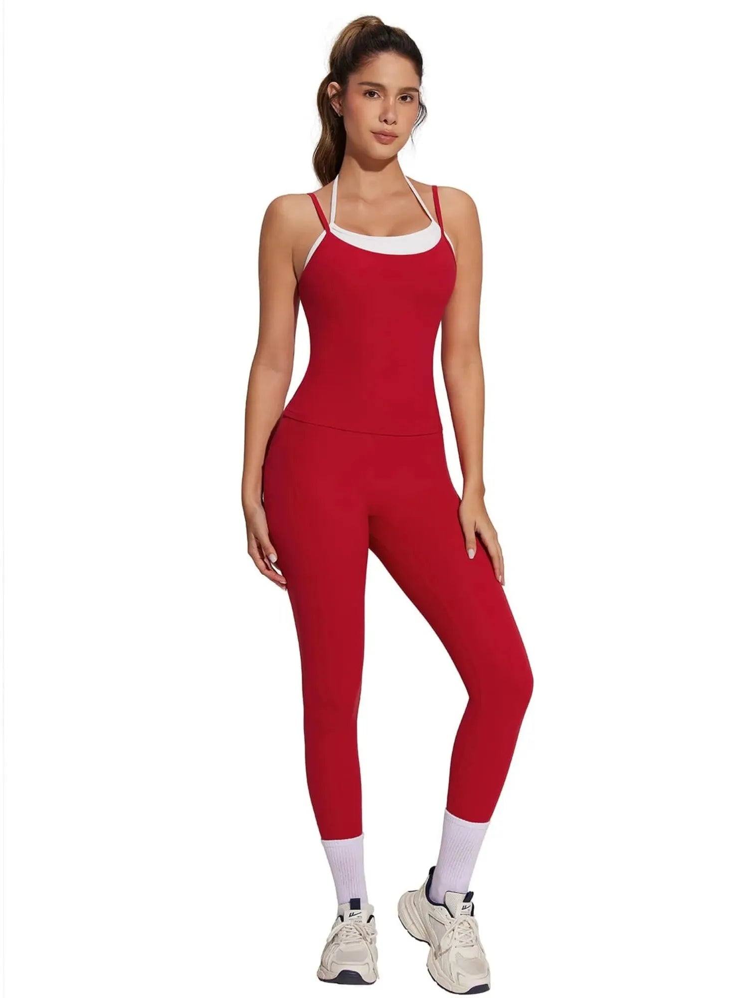 Double Layer Padded Top Leggings Workout Sets-SUUKSESS-SUUKSESS