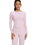 Tie Front Wrap Tops Leggings Outfits - Long Sleeve