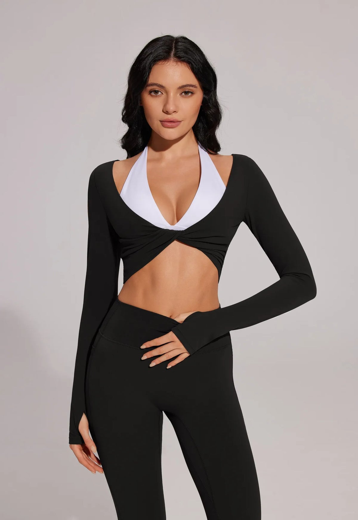 Twist Pilates Long Sleeve Top Workout Set