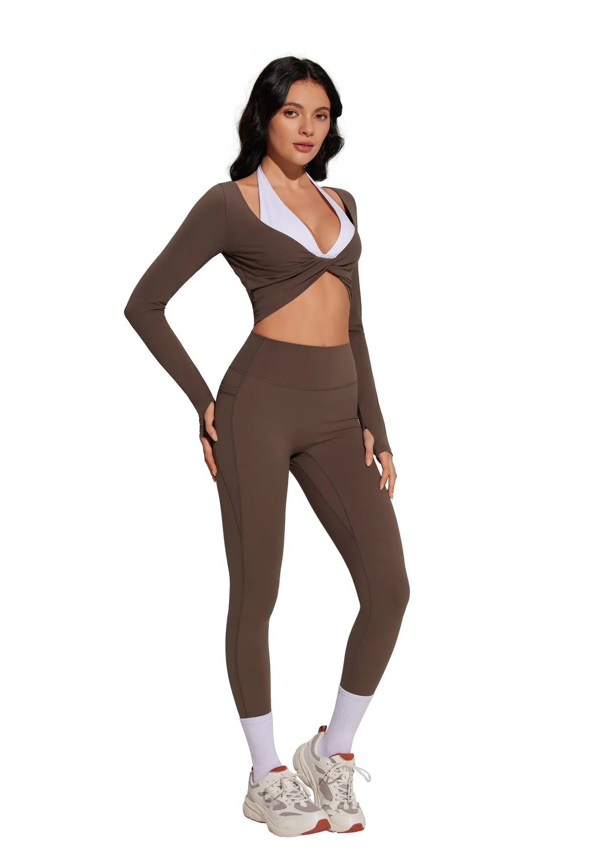 Twist Pilates Long Sleeve Top Workout Set