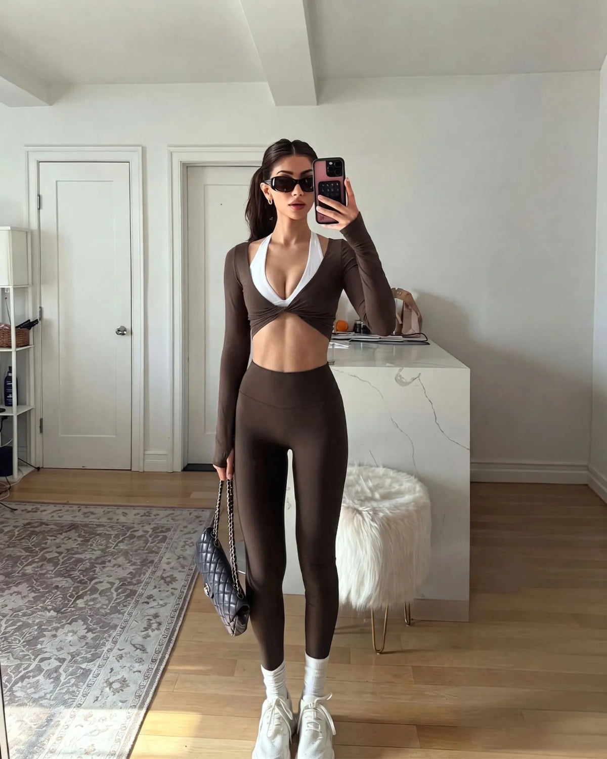 Twist Pilates Long Sleeve Top Workout Set