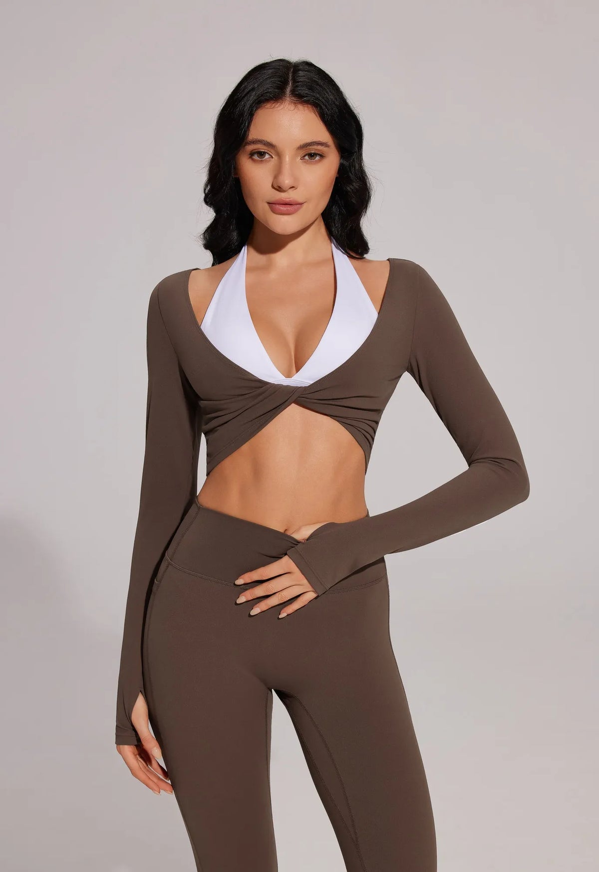Twist Pilates Long Sleeve Top Workout Set
