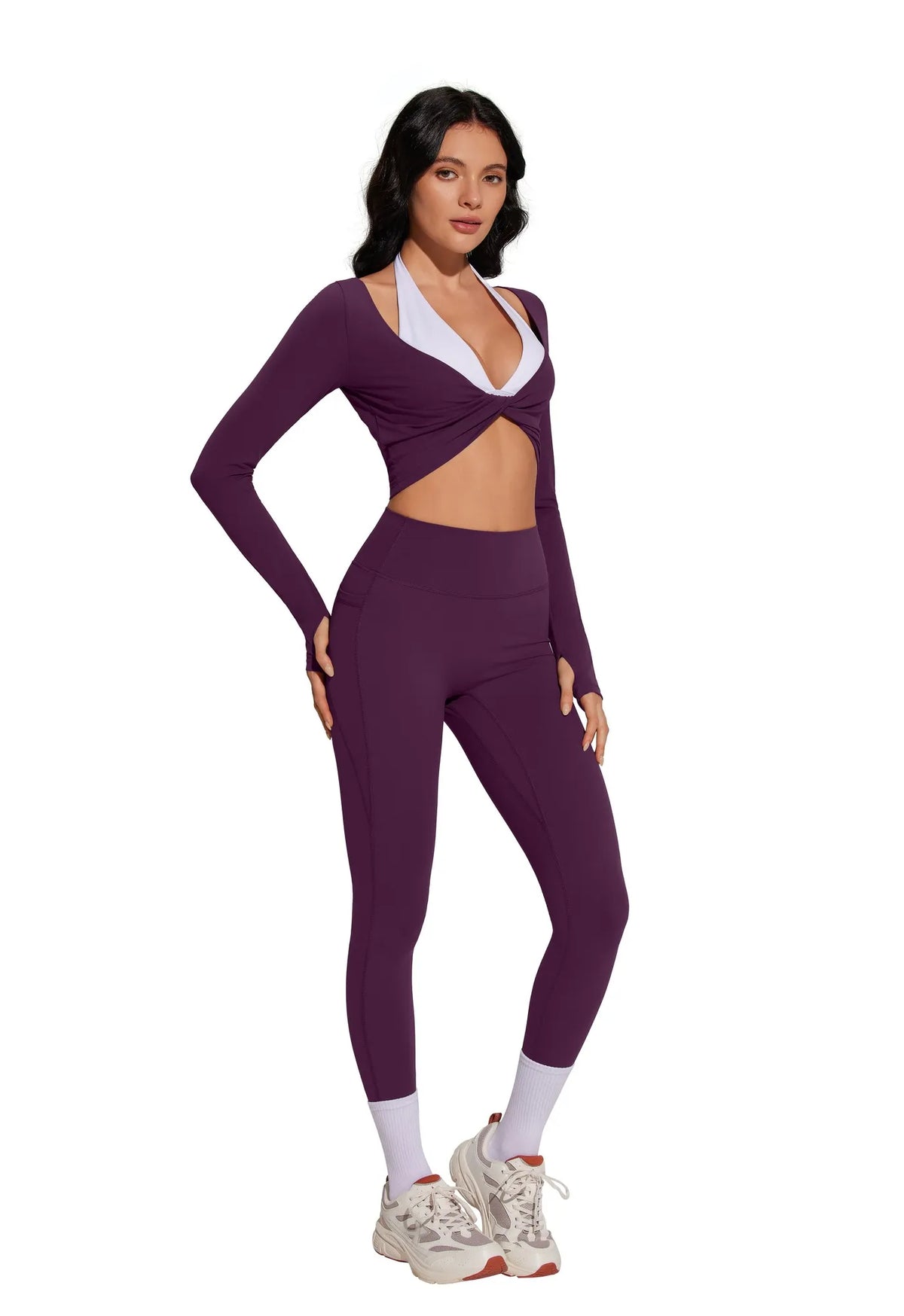 Twist Pilates Long Sleeve Top Workout Set