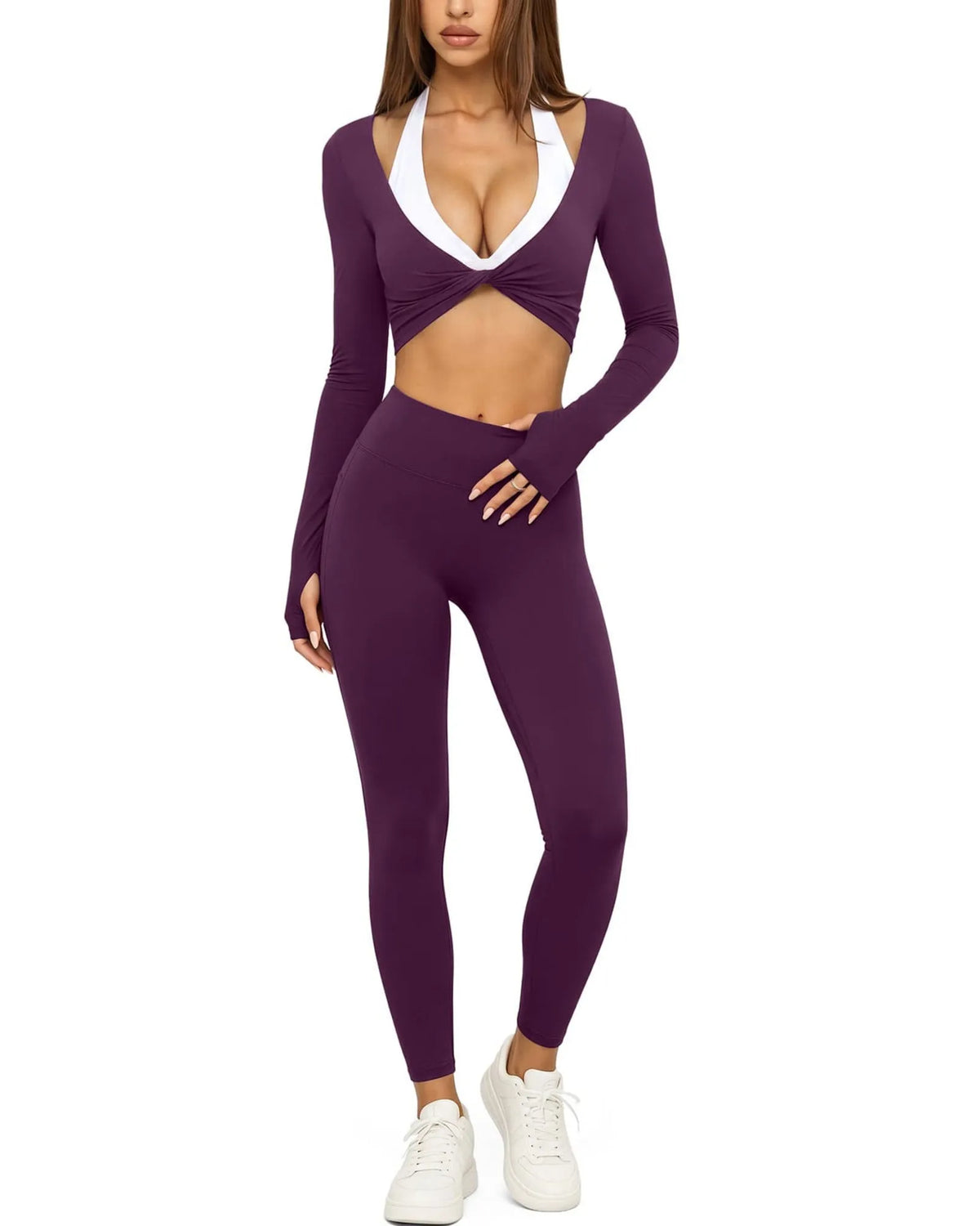 Twist Pilates Long Sleeve Top Workout Set